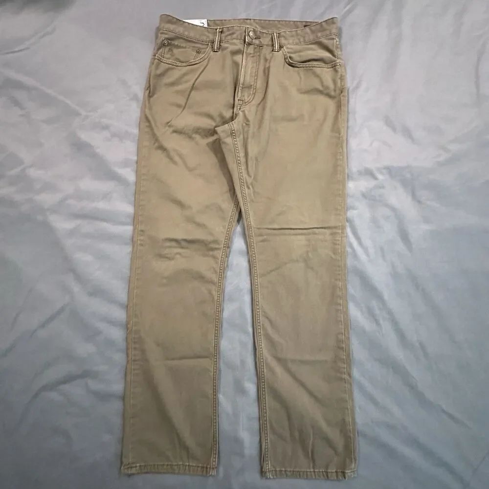 Polo Ralph Lauren Varick Slim Straight Pants Men 34x32 Stretch Faded Olive Green